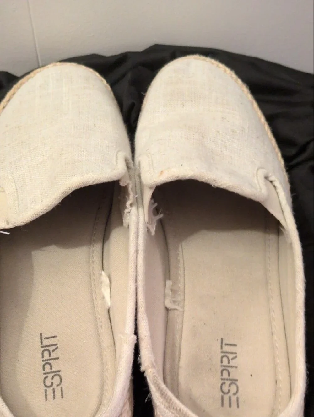 Esprit Cream Slip-On Espadrille Loafers